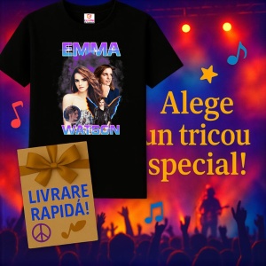 Tricou Emma Watson - Movie Style, muzica Rap, Dama | Barbat | Copii, Culoare Negru - Img 7