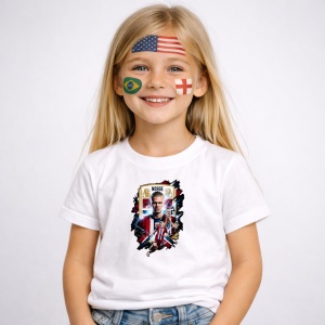 Tricou Erling Haaland Norway World Cup Fifa 2026 V2, din bumbac 100%, tricou alb, Copii | Dama | Barbat