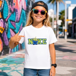 Tricou Extraterestru Toy Story Logo Albastru, din bumbac 100% Copii | Dama | Barbat - Img 4