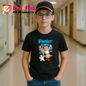 Tricou Family Guy familie disfunctionala in comedie animata pentru adulti, Copii | Dama | Barbat , tricou negru