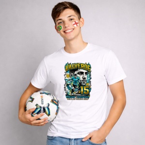 Tricou Federico Valverde Uruguay World Cup Fifa 2026, din bumbac 100%, tricou alb, Copii | Dama | Barbat - Img 2