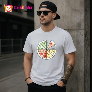 Tricou Felie Pizza Minimal Ilustratie, Copii | Dama | Barbat - Img 5