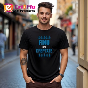 Tricou Finu Are Dreptate Traditional, din bumbac 100%, tricou negru, Dama | Barbat