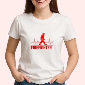 Tricou Firefighter ritm cardiac - Copii | Dama | Barbat
