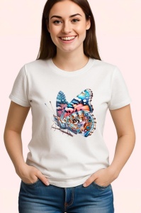 Tricou Fluture colorat realist cu detalii de insecta naturala Copii | Dama | Barbat Barbat - Img 3