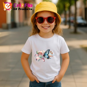 Tricou Fluture pe crin roz compozitie romantica florala Copii | Dama | Barbat Barbat - Img 15
