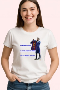 Tricou fotbalul este ca si cum ai picta un tablou dar cu o minge la picior mesaj inspirational, Copii | Dama | Barbat - Img 3