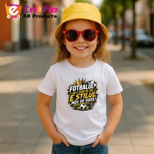 Tricou Fotbalul Nu E Doar Un Joc Stil De Viata, din bumbac 100% , tricou alb pentru Copii | Dama | Barbat - Img 5