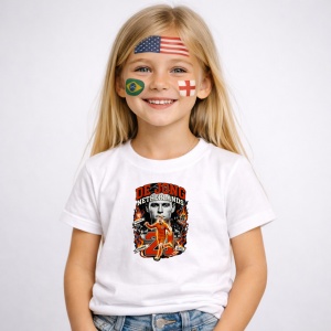 Tricou Frenkie De Jong Netherlands World Cup Fifa 2026, din bumbac 100%, tricou alb, Copii | Dama | Barbat - Img 2