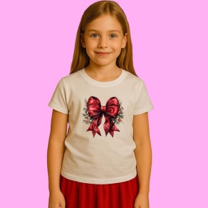 Tricou Funda Rosie Cu Crengute, din bumbac 100%, tricou alb, Copii | Dama | Barbat - Img 2