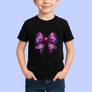 Tricou Fundita violet si roz cu imprimeu leopard stil cool edgy Copii | Dama | Barbat Barbat - Img 6