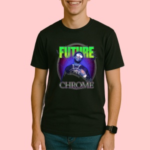 Tricou Future - Chrome Glow, muzica Rap, Dama | Barbat | Copii, Culoare Negru