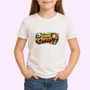 Tricou Game Over Minge Fotbal Sparta Amuzant, din bumbac 100% , tricou alb pentru Copii | Dama | Barbat - Img 2