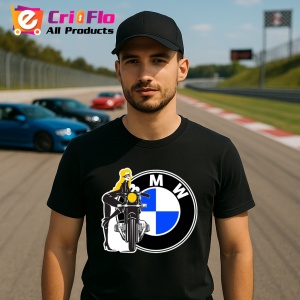 Tricou Girl Cu Logo Bmw Motor | Unisex Dama si Barbat - Img 2