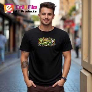 Tricou Gloves On Game On Manusi Portar Fotbal, din bumbac 100%, tricou negru Copii | Dama | Barbat - Img 5