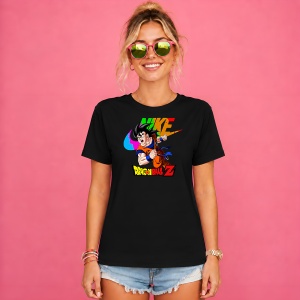 Tricou Goku Dragon Ball Z Power Up Ilustratie Urbana, din bumbac 100%, tricou negru, Copii | Dama | Barbat - Img 2