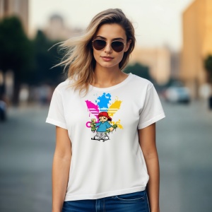 Tricou Grafity Urban Street Tricou Alb - Copii | Dama | Barbat - Img 8