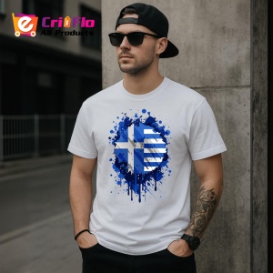 Tricou Greece Steag Splash Art, Copii | Dama | Barbat - Img 4