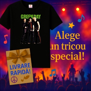 Tricou Green Day v1, muzica Nu Metal, Dama | Barbat | Copii, Culoare Negru - Img 10