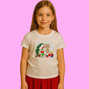 Tricou Grinch And Max Holiday Scene Snow, din bumbac 100%, tricou alb, Copii | Dama | Barbat - Img 2