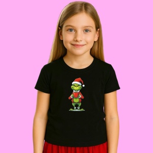 Tricou Grinch Cu Cana Rosie, din bumbac 100% Copii | Dama | Barbat - Img 2