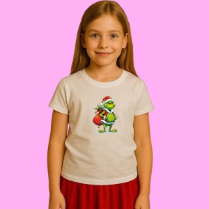 Tricou Grinch Cu Crenguta De Vasc, din bumbac 100% Copii | Dama | Barbat - Img 3