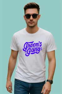 Tricou grooms gang echipa mirelui design petrecere burlaci, Copii | Dama | Barbat - Img 2