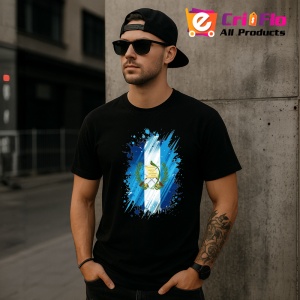 Tricou Guatemala Steag Splash Art, Copii | Dama | Barbat, culoare negru - Img 6