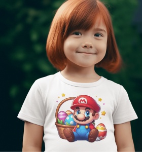 Tricou Haios Copii Personalizat - Easter Mario - Cadou