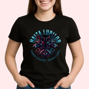Tricou Haita lupilor , ramai sincer Negru, Copii | Dama | Barbat - Img 3