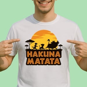Tricou Hakuna Matata - Copii | Dama | Barbat - Img 2