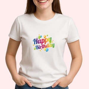 Tricou Happy Birthday Colorat - Copii | Dama | Barbat - Img 2