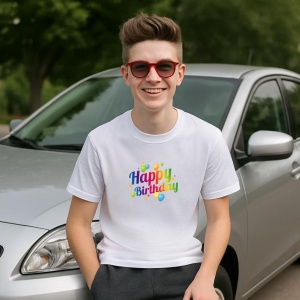 Tricou Happy Birthday Colorat - Copii | Dama | Barbat - Img 7