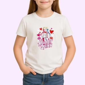 Tricou harley quinn silueta inimioare si stele, Copii | Dama | Barbat - Img 3