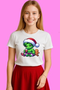 Tricou Hulk Christmas Candy Cane 2, din bumbac 100%, tricou alb, Copii | Dama | Barbat