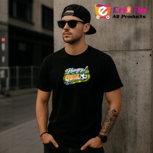 Tricou Hungry For Goal Minge Fotbal Design Dinamic V1, din bumbac 100%, tricou negru Copii | Dama | Barbat - Img 6