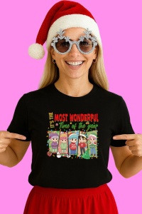 Tricou Huntrix K Pop Hunters Demon Colaj Most Wonderful Time Illustration, din bumbac 100%, tricou negru, Copii | Dama | Barbat