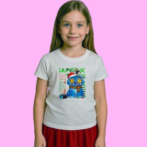 Tricou Huntrix K Pop Hunters Demon Derpy Pisica Design Christmas, din bumbac 100%, tricou alb, Copii | Dama | Barbat - Img 2