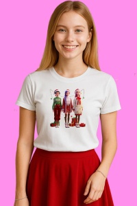 Tricou Huntrix K Pop Hunters Demon Family Pose Anime Christmas, din bumbac 100%, tricou alb, Copii | Dama | Barbat - Img 2