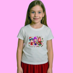 Tricou Huntrix K Pop Hunters Demon Grup Fete Chibi Cu Luminite, din bumbac 100%, tricou alb, Copii | Dama | Barbat - Img 2