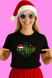 Tricou Huntrix K Pop Hunters Demon Logo Glob Verde Cu Caciula Santa, din bumbac 100%, tricou negru, Copii | Dama | Barbat