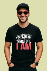 Tricou I Am Text Rosu Minimal, Copii | Dama | Barbat, culoare negru