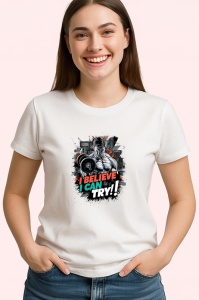 Tricou I Believe I Can Try Barbat Determinat, Copii | Dama | Barbat