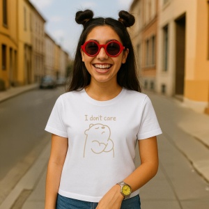 Tricou I don't care - Copii | Dama | Barbat - Img 3
