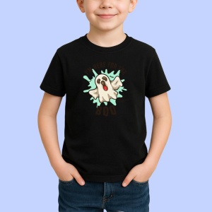 Tricou Im Here For The Boo Fantoma Cafea V2, din bumbac 100%, tricou negru Copii | Dama | Barbat