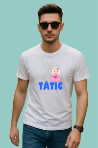 Tricou In Curand Voi Fi Tatic Fetita, din bumbac 100%, tricou alb, Dama | Barbat