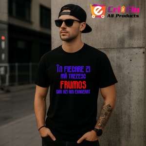 Tricou in fiecare zi ma trezesc frumos dar azi am exagerat mesaj narcisist comic, Copii | Dama | Barbat , tricou negru - Img 7
