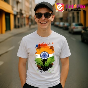 Tricou India Steag Splash Art, Copii | Dama | Barbat - Img 6