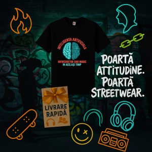 Tricou Inteligenta Artificiala magic Negru, Copii | Dama | Barbat - Img 13