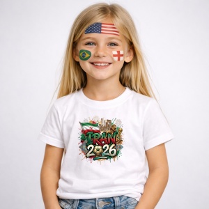 Tricou Iran World Cup 2026 Fifa, din bumbac 100%, tricou alb, Copii | Dama | Barbat - Img 2